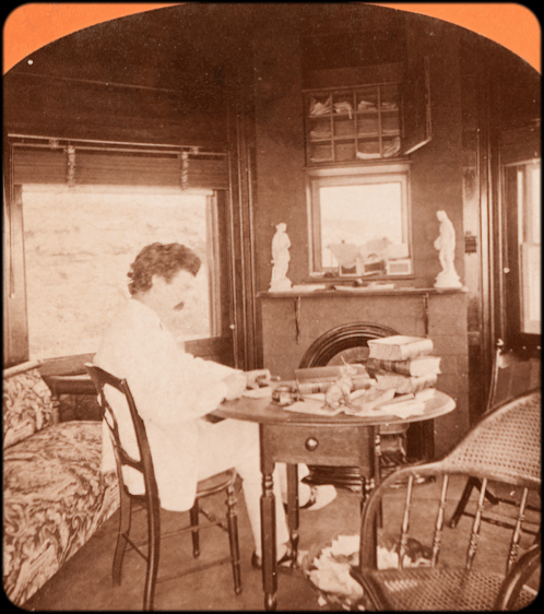 Interior of Mark Twain's Summer study